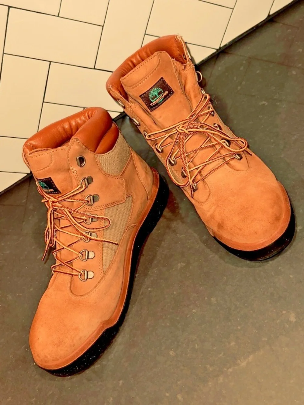 Timberland Men's Waterproof 6-Inch Field Boots Brown Size 10.5 US (9.5 UK)
